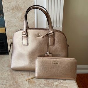 Rose Gold Metallica Kate Spade Bag